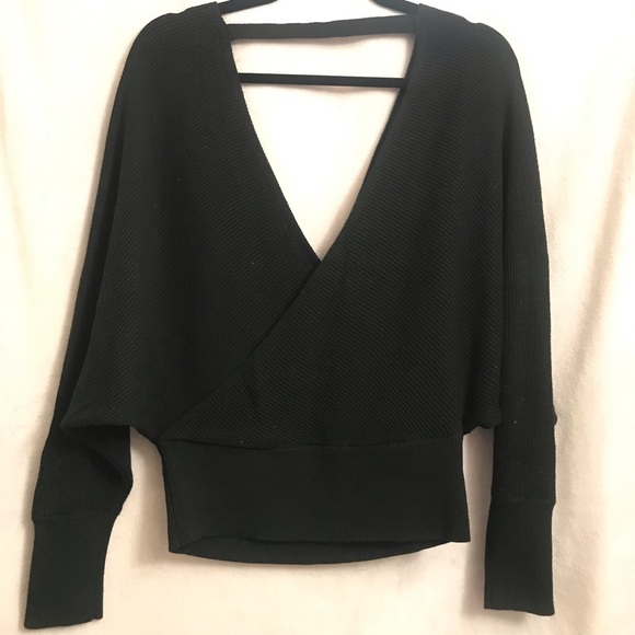 Dynamite size M Black deep V sweater - Picture 3 of 3